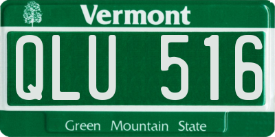 VT license plate QLU516