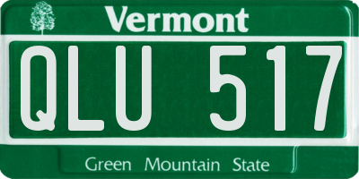 VT license plate QLU517