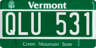 VT license plate QLU531