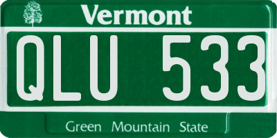 VT license plate QLU533