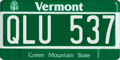 VT license plate QLU537
