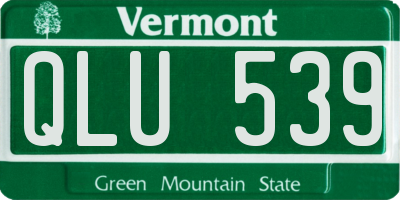 VT license plate QLU539