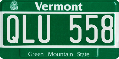 VT license plate QLU558