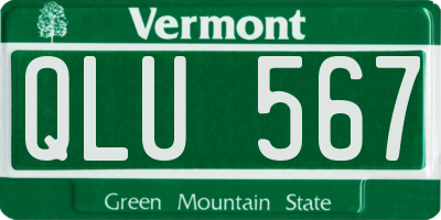 VT license plate QLU567