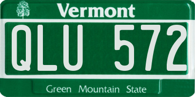 VT license plate QLU572