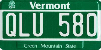 VT license plate QLU580