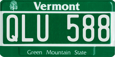 VT license plate QLU588