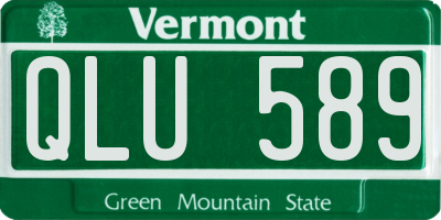 VT license plate QLU589
