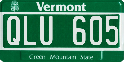 VT license plate QLU605