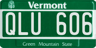 VT license plate QLU606