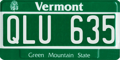 VT license plate QLU635