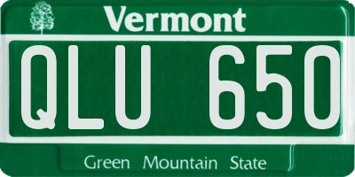 VT license plate QLU650