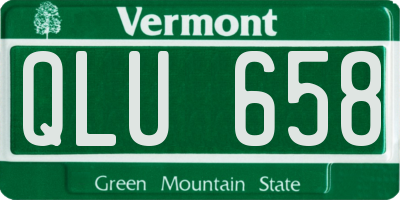 VT license plate QLU658