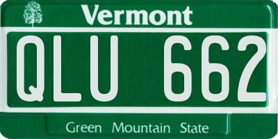 VT license plate QLU662