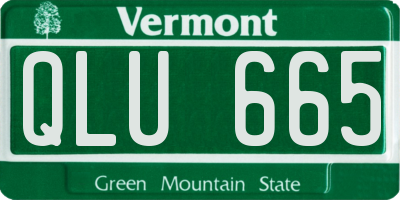 VT license plate QLU665