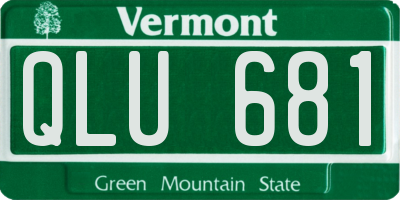 VT license plate QLU681