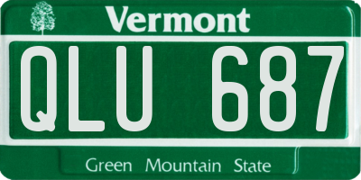 VT license plate QLU687