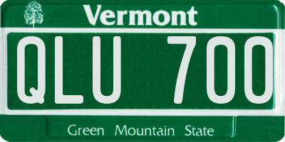 VT license plate QLU700