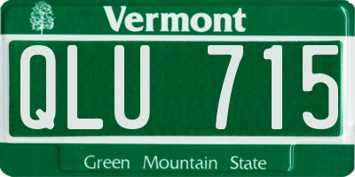 VT license plate QLU715