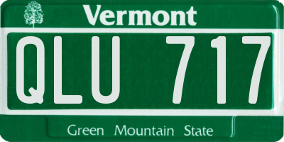 VT license plate QLU717