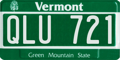 VT license plate QLU721