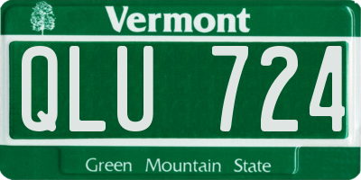 VT license plate QLU724