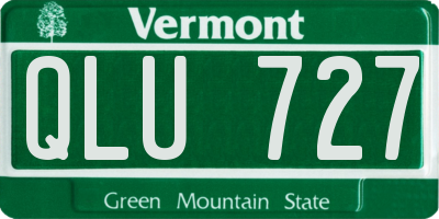 VT license plate QLU727
