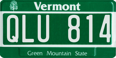 VT license plate QLU814