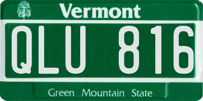 VT license plate QLU816