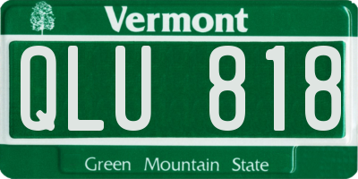 VT license plate QLU818