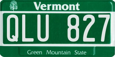 VT license plate QLU827