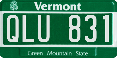 VT license plate QLU831