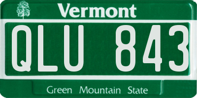 VT license plate QLU843
