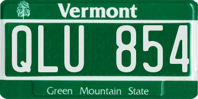 VT license plate QLU854
