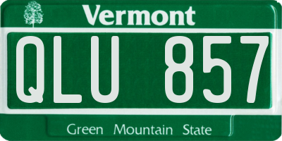 VT license plate QLU857