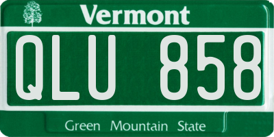 VT license plate QLU858