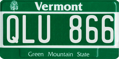 VT license plate QLU866