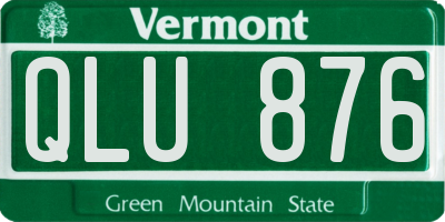 VT license plate QLU876