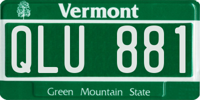 VT license plate QLU881