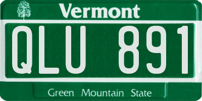 VT license plate QLU891