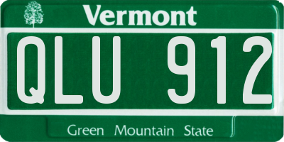 VT license plate QLU912
