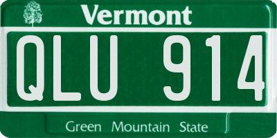 VT license plate QLU914