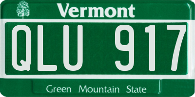 VT license plate QLU917