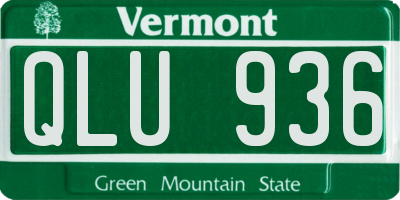VT license plate QLU936