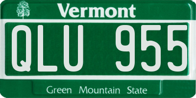 VT license plate QLU955