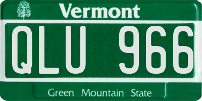 VT license plate QLU966