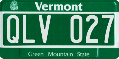VT license plate QLV027