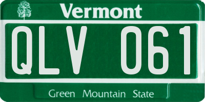 VT license plate QLV061