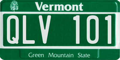 VT license plate QLV101
