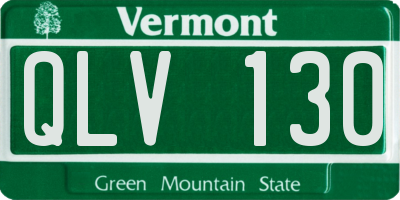 VT license plate QLV130